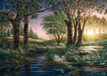 Schmidt, Terry Redlin, Morning magic at the lake palapeli 1000  palaa