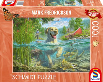 Schmidt Amazing Dogs a Yellow Labrador goes Fishing palapeli 1000 palaa