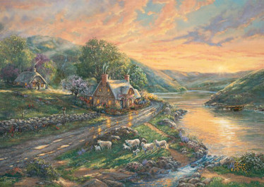 Schmidt,Thomas Kinkade, Daybreak at Emerald Valley palapeli 1000 palaa