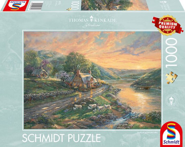 Schmidt,Thomas Kinkade, Daybreak at Emerald Valley palapeli 1000 palaa