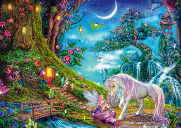 Schmidt Unicorn and elf Among the tall Timbers palapeli 1000 palaa