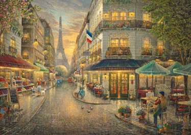 Schmidt, Thomas Kinkade,Paris Cafe palapeli puuta 1000 palaa