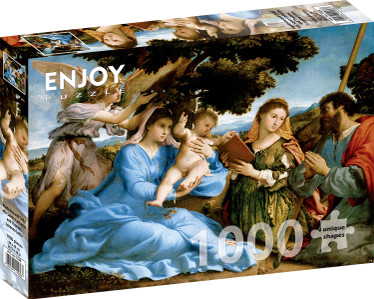 Enjoy, L.Lotto, Madonna and Child with Saints Catherine palapeli 1000