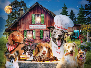 SunsOut XXL, Karen Burke, Woofgang´s Campfire palapeli 300 palaa