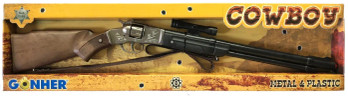 Gonher Cowboy kivääri kantohihnalla ja tähtäimellä