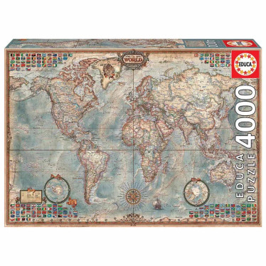Educa The world, executive map palapeli 4000 palaa