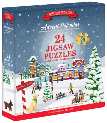  Eurographics Christmas Town Fair joulukalenteri 24 x 50 palaa