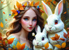 Alipson Lady and Bunnies palapeli 500 palaa