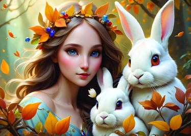 Alipson Lady and Bunnies palapeli 500 palaa