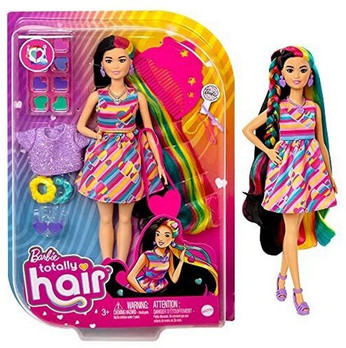 Barbie Totally  Hair  Nukke  in Star Print  Dress
