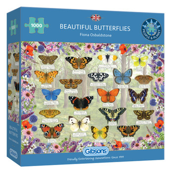 Gibsons, Fiona Osbaldstone, Beautiful Butterflies palapeli 1000 palaa