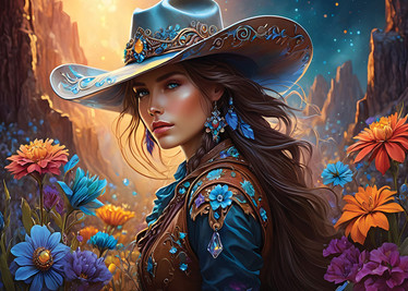 Bluebird Cowgirl and Boots - Far West Collection palapeli 2x500 palaa