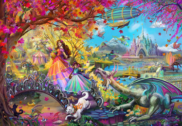 Bluebird Autumn Castle Festival palapeli 1000 palaa