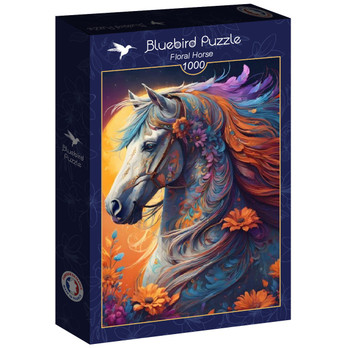 Bluebird Floral Horse palapeli 1000 palaa