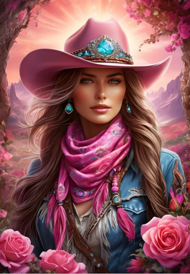 Bluebird Pink Cowgirl palapeli 1000 palaa