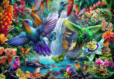Bluebird Tropical Hummingbirds palapeli 1000 palaa