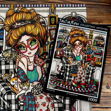 JaCaRou Crazy Cat Lady palapeli 1000 palaa