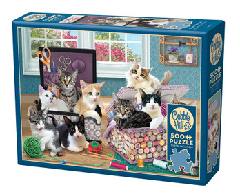 Cobble Hill Crafty Kittens palapeli 500 palaa
