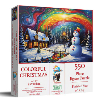 SunsOut Colorful Christmas palapeli 550 palaa