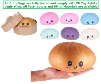 Kawaii Foodiez Surprise Squishy Dumpling Plain XL 16cm