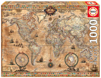 Educa Antique World Map palapeli 1000 palaa