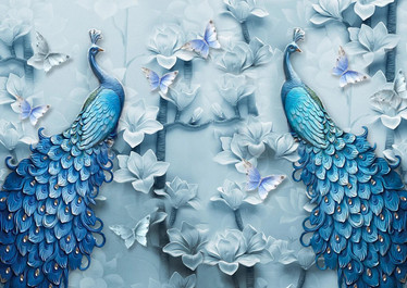 Enjoy Blue Peacocks palapeli 1000 palaa
