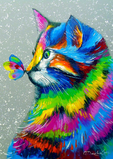 Enjoy Bright Cat and Butterfly palapeli 1000 palaa