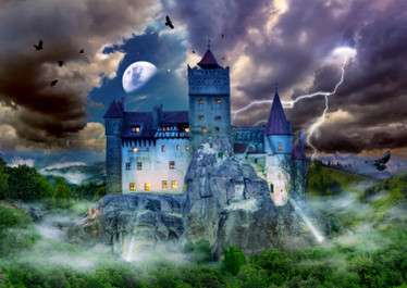 Enjoy Spooky Night at Dracula's Castle palapeli 1000 palaa