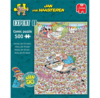Jan Van Haasteren Expert 8 Hooray Jan 90 years! palapeli 500 palaa
