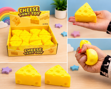 Fidget Cheese Vent Toy – Pehmeä Juusto Stressilelu 