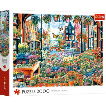 Trefl Flower Shop in Amsterdam palapeli 2000 palaa