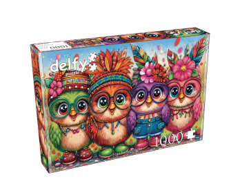 Delfy Four Funky Chicks palapeli 1000 palaa