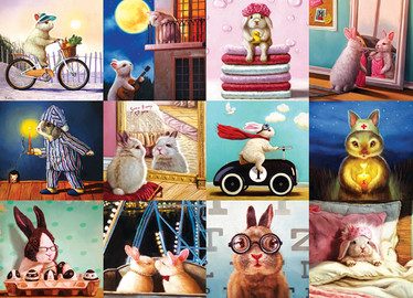 Eurographics Funny Bunnies palapeli 1000 palaa