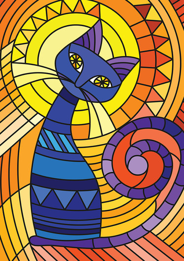 Yazz, Geometric Cat palapeli 1000 palaa