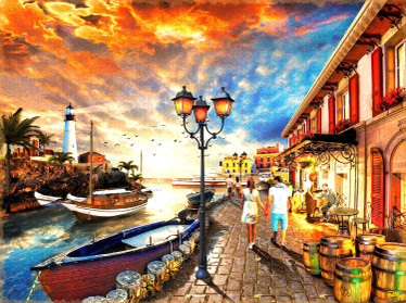 SunsOut Harborside Stroll palapeli 1000 palaa