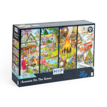 House of Puzzles Seasons On The Green palapeli 4 x 500 palaa