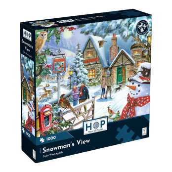 ​House of Puzzles Snowman′s View palapeli 1000 palaa