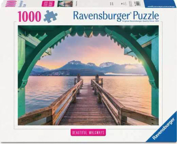 Ravensburger Footbridge at Lac d'Annecy, France,palapeli 1000 palaa