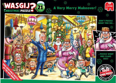 Wasgij Christmas 21 Very Merry Makeover palapeli  2 x 1000 palaa