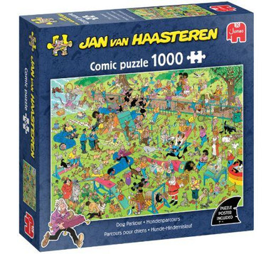 Jan van Haasteren Dog Parkour palapeli 1000 palaa