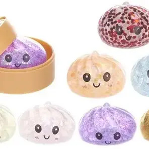 Kawaii  Dumpling – Puristeltava Squishy Bead  yllätyslelu 5,5cm 