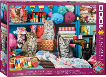 Eurographics, Greg Cuddiford, Sewing Room Kittens palapeli 1000 palaa