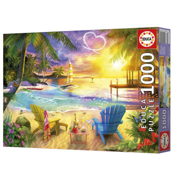 Educa® Love Beach palapeli 1000 palaa