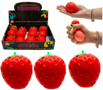 Squeeze XL Strawberry Mansikka puristeltava fidget lelu