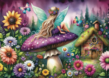 JaCaRou Purple Mushroom Rest palapeli 1000 palaa