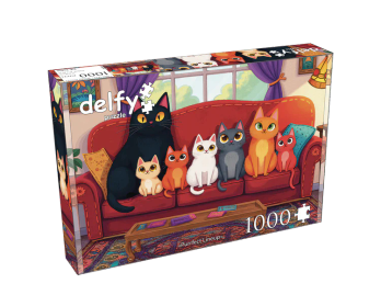 Delfy, Purrfect Line Up palapeli 1000 palaa