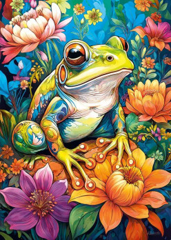 CherryPazzi Flower Power Frog palapeli 1000 palaa