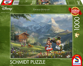 Schmidt,T.Kinkade, Disney Mickey&Minnie in the Alps palapeli, 1000 paöaa