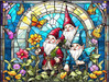 SunsOut Stained Glass Gnomes palapeli 300 palaa