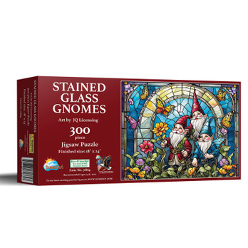 SunsOut Stained Glass Gnomes palapeli 300 palaa